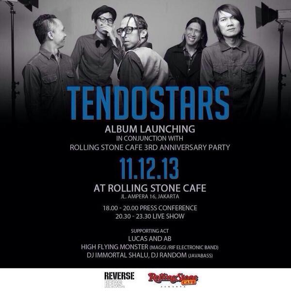 Pesta rilis album <a href="/tendostars/">tendostars</a> dalam rangka ulang tahun ke-3 @RSCafeINA