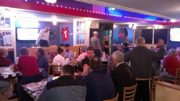 At Sassy's for Coach Anderson's "Mike'd Up" show. Still time to get here, grab a bite &amp; win a ball signed by coach!