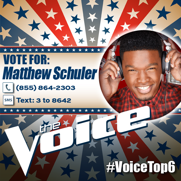 Retweet if you’re voting for <a href="/MSchulerMusic/">matthew schuler fan</a>! nbc.com/unlimited/vote #VoiceTop6