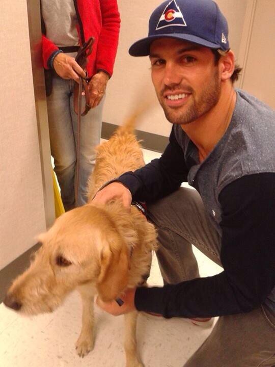 veterantraveler's tweet photo. The First Decker's Dog.  Donated to a wounded warrior by @EricDecker87 to @freedomsvcdogs !! Go broncos http://t.co/iDK1uPNJ6q