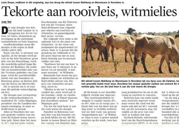 FARM2tableSA's tweet image. 2 December '13
Severe food shortages [red meat] awaiting SA consumers in 2014.