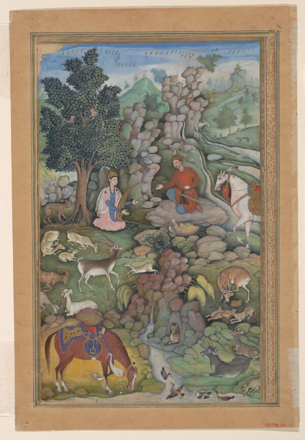 metmuseum's tweet image. Shown in this painting, Dilaram could make animals sleep or awaken with the sound of her music met.org/18CNFHr