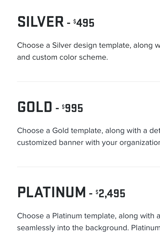 InSportsInc's tweet photo. $2500 for Platinum web layout (huh?) with "full-width header" and blah blah? Try no monthly fees/contract #openJan14 http://t.co/t0loaLrJNq