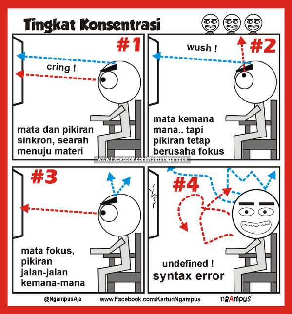 imrazi's tweet photo. RT @ngampusaja: komik: KONSENTERASI !!!!! #TingkatKonsentrasiMahasiswa http://t.co/C9MPSRXebZ"