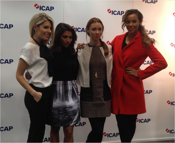 CR_UK's tweet photo. Here are @TheSaturdays helping @JLSOfficial #LightUpTheDay at the ICAP Charity Day, in aid of the #JLSFoundation! http://t.co/7EueoCjolW