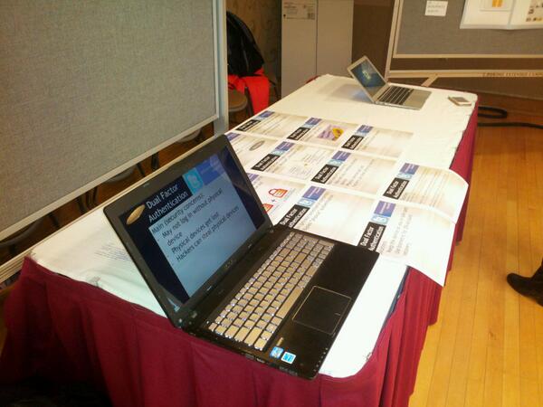 clarenceponsler's tweet image. #DualFactorAuthentication video presentation ongoing now. Poster #44. #com435