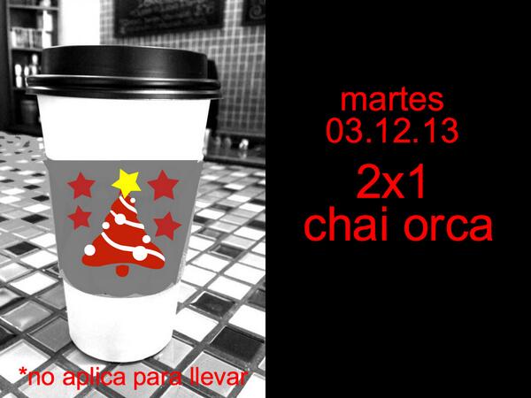 Para no portarnos mal la promo de hoy es nuestro ya famoso #CHAI pero endulzado con #splenda!! #welovechai