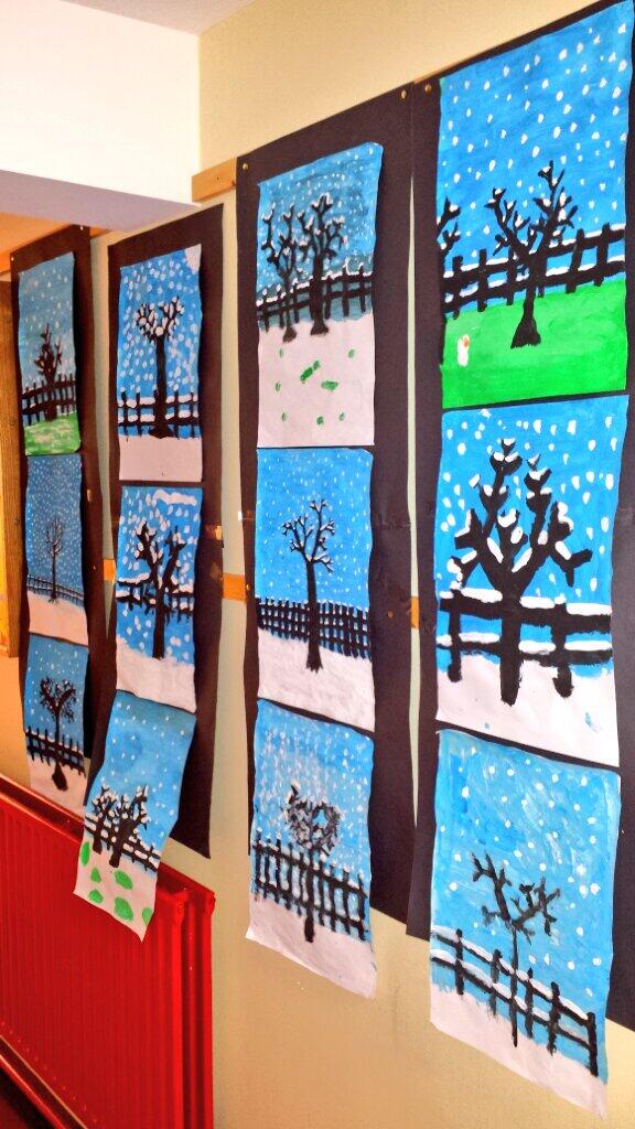 Our Winter Trees giving a lovely festive feeling to the corridor #Christmas