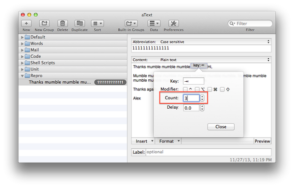 TranKyNam's tweet photo. @HaakonHBakker FYI you can set "Count" option for "Key" variable. http://t.co/8RSR5QeYsx