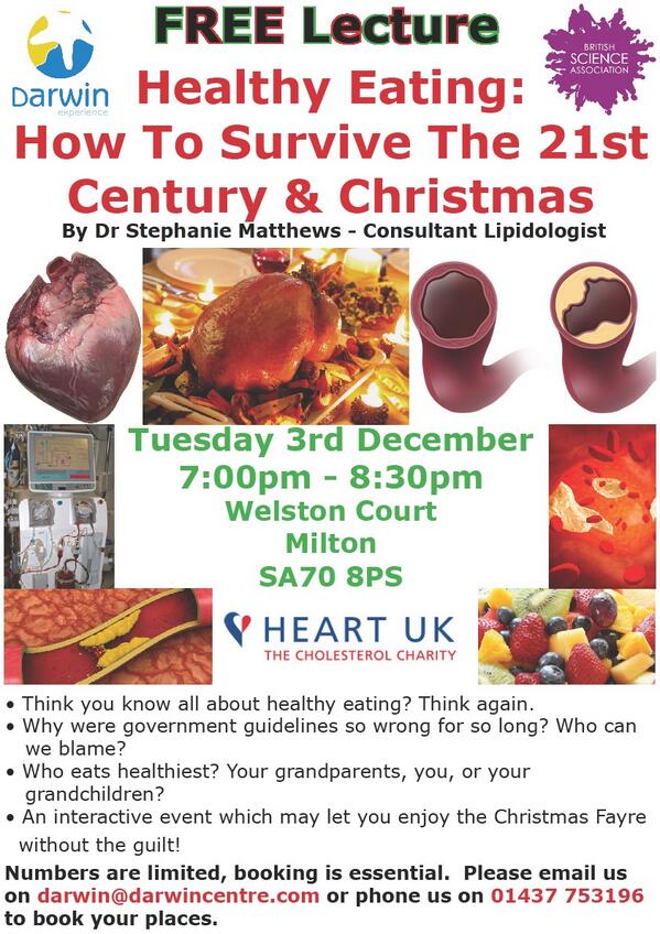 FREE lecture on heart health tonight #Pembrokeshire #cholesterol #heartdisease #bloodpressure #inheritedconditions