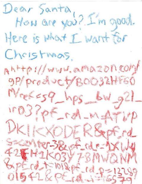 TonyFinding's tweet image. Modern kids letter to santa..