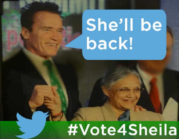 She'll be back #SheilaFirSe #Vote4Sheila