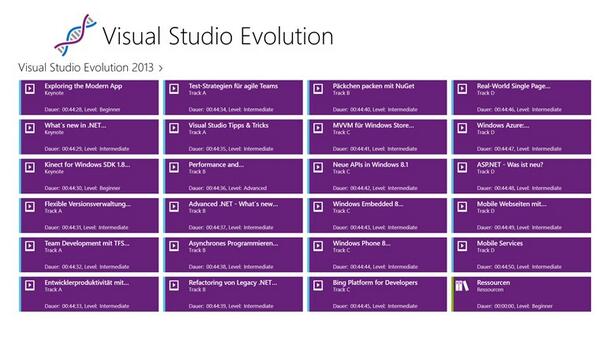 Visual Studio Evolution Windows 8 App. msft.it/6014jaR2
