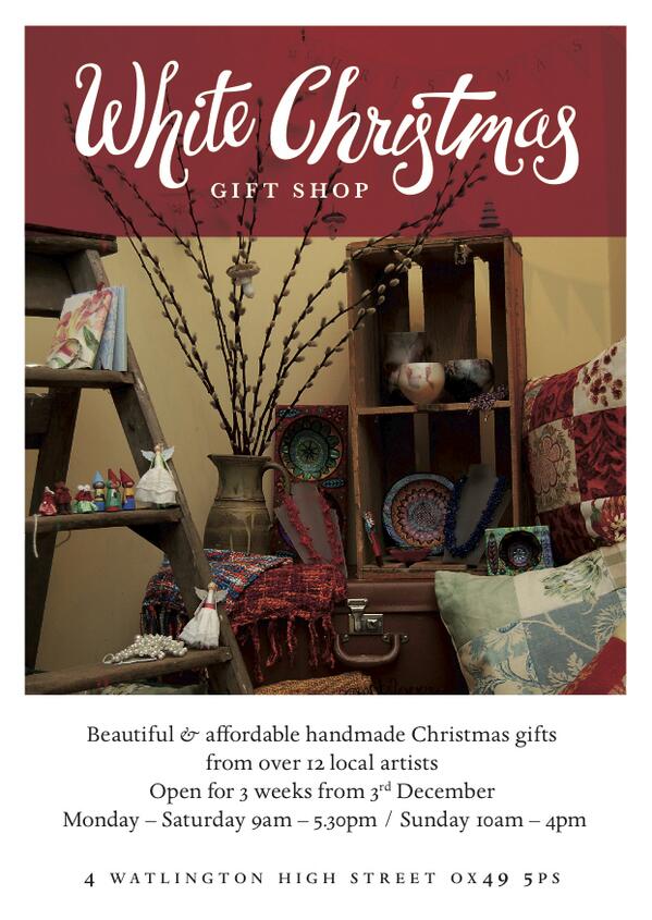 JuliaBarnhurst's tweet photo. Super excited for the opening of White Christmas - a Christmas shop in Watlington, Oxfordshire - selling my jewellery http://t.co/43pQrgfIku
