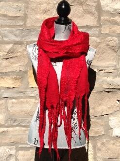 Ruby colour is great for the festive season -> #scarf #merinowool #fashion