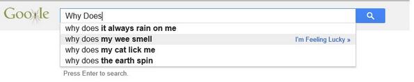 GoogleWhyDo's tweet image. Feeling Lucky? #WhyDoes