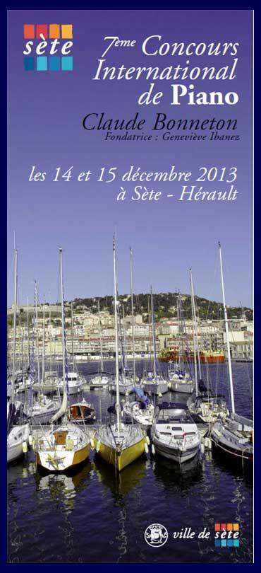 Member of Jury at the "Claude Bonneton International Piano Competition" 14-15, Dec.2013 in Sete, France. Happy!!!
