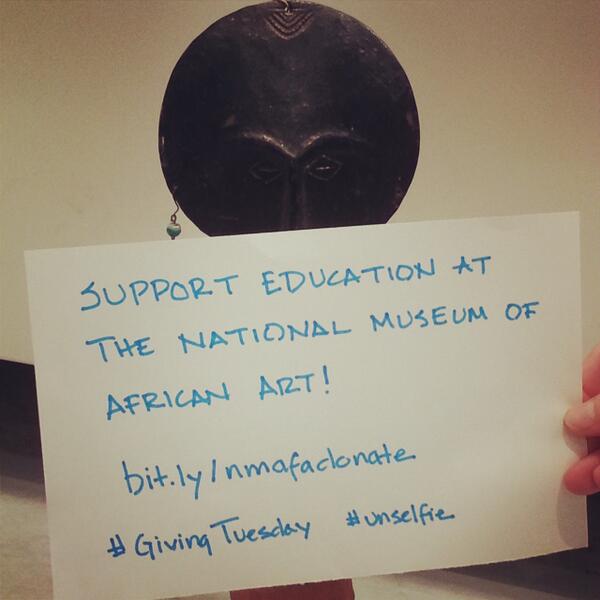 Our @NMAfA is 2/3 of the way to $5K goal. RT &amp; to help them reach it #GivingTuesday s.si.edu/1hw148Z #unselfie
