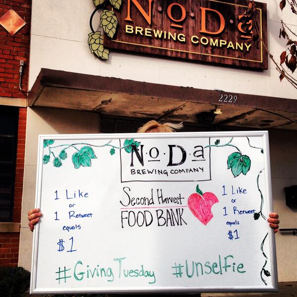 For every retweet (up to 250) we get, we’re giving $1 to @FoodBankonthego! #unselfie #GivingTuesday @GivingTues