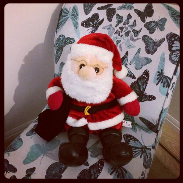 Bens out...so I've got a new roommate!!  #santa #ilovexmas