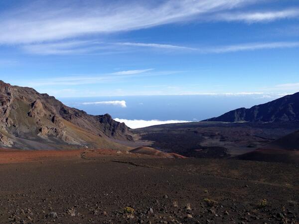 Running in Haleakala crater! #toesocktuesday