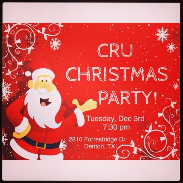 UNTCru's tweet photo. Christmas party tonight!! Be thereeeee http://t.co/ti7gcYY0nO