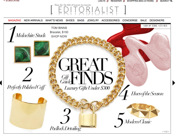 JanisSavitt's tweet photo. @Editorialist making sure you have the BEST #luxury #accessorys in their Resort 2014 Issue- like my Polished Cuff! http://t.co/16LYEfqlKH