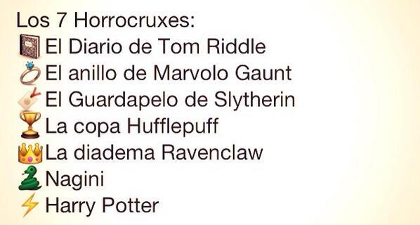 LordVoldemort_S's tweet photo. Todos los Horrocruxes en emoticonos. http://t.co/QtmhTumqnh