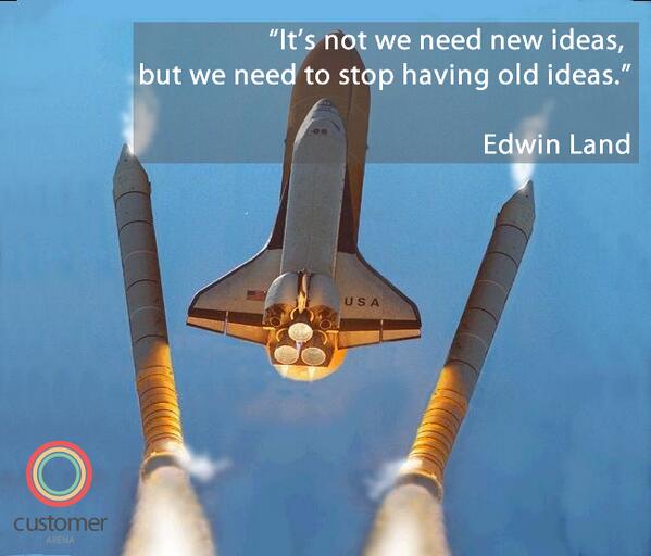 Customer_Arena's tweet image. “It’s not we need #newideas, but we need to stop having #oldideas.”   Edwin Land #custexp