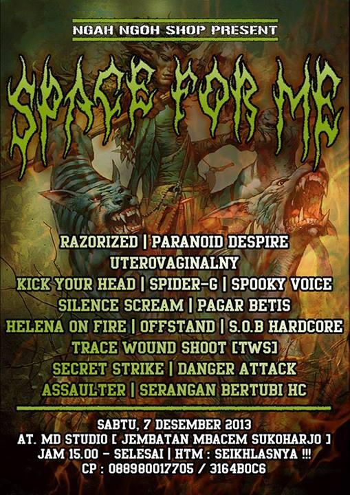#UpcomingConcerts Space For Me - 7 Desember 2013 at MD studio.