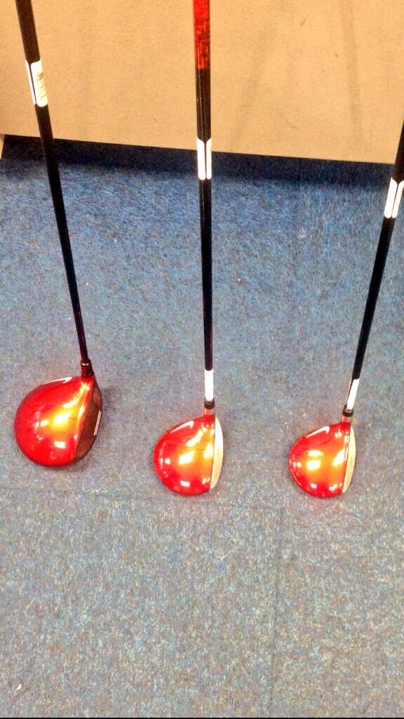 Del_Samp's tweet photo. Happy to have this trio in the bag! 👍 @nikegolf can't wait to hit these @WoldinghamGC just need a @TigerWoods swing! http://t.co/XwzsQ36yax