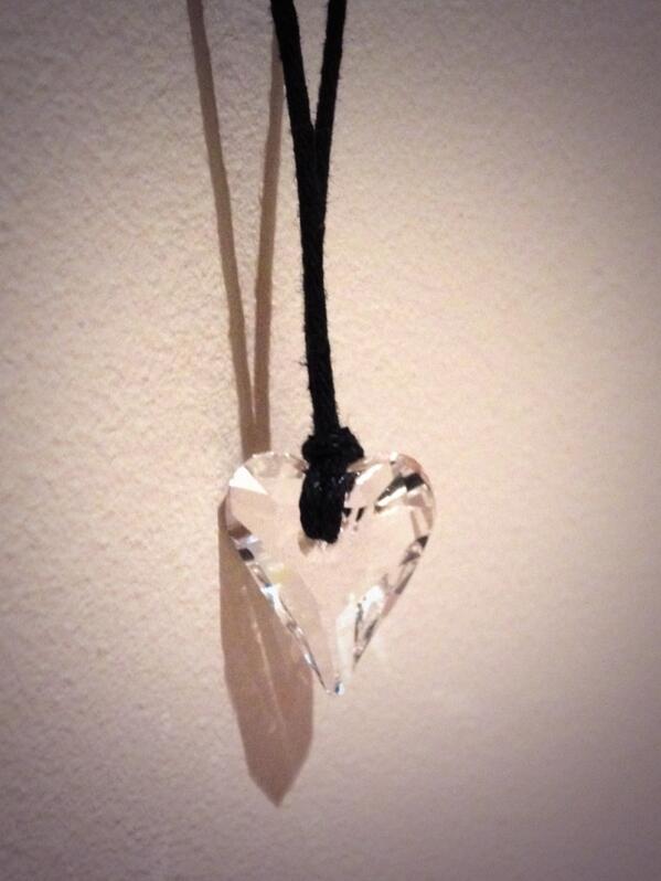 Hand0Made's tweet image. Swarovski heart rope necklace