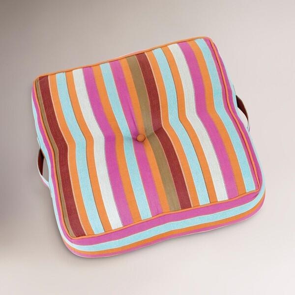 MubuyShopping's tweet photo. Glazed Ginger &amp; Porcelain Stripe Floor Cushion, save space for your room. http://t.co/KqWr4urYQq http://t.co/WXuFUNJlNb