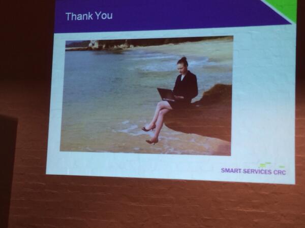 smartservices's tweet photo. Smart services vision, deliver anywhere anytime #sscrcconf2013 http://t.co/k19uOi2Mnd