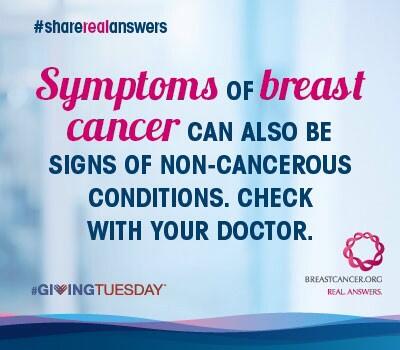 Breastcancerorg's tweet photo. Important fact about breast health. Be part of #GivingTuesday and #sharerealanswers http://t.co/mAWGBNgUQv