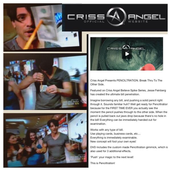 SunnyBeLIEve's tweet image. Learn #PENCILTRATION by @Jessesmagic 
(of @CrissAngel #CrissAngelBeLIEve-TVseries)
Order here: official.crissangel.com/shop/product/d…