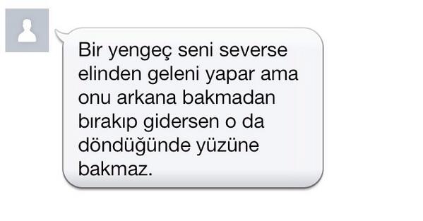 Bir Yengeç seni severse elinden geleni yapar ama onu arkana bakmadan bırakıp gidersen o da döndüğünde yüzüne bakmaz.