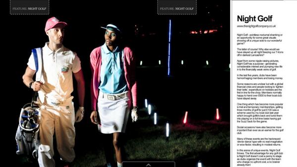 kellylouise92's tweet image. Night Golf in @GolfinMag #secondissue @nightgolfuk