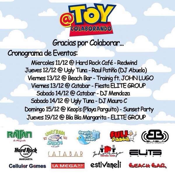 TOYcolaborando's tweet photo. Acércate con tu juguete a estos eventos disfruta y regalemos juntos  sonrisas esta Navidad. http://t.co/9IifE2sBXa