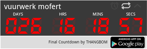 ChuckyMirkooo's tweet photo. 26 days 16 hours 18 minutes and 57 seconds left till vuurwerk mofert. Waiting http://t.co/FDRux3CzOT