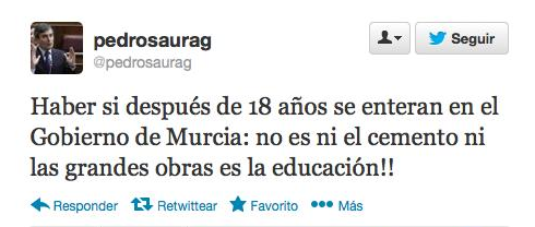 Un diputado del PSOE exige que se mejore la Educación. Y lo hace en un tuit... con faltas de ortografía. Para llorar.