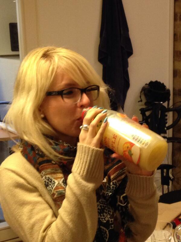 thegrape_vine's tweet photo. 125ml of orange juice looks large on @graphicks_laura http://t.co/OUzUha0KsS