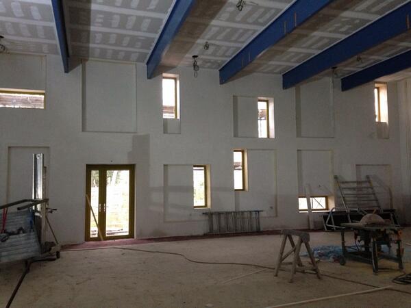 Nieuwe wand van de "gym" zaal #streekcentrum #wielewaal <a href="/scheerwolde/">Arjan Driezen</a>