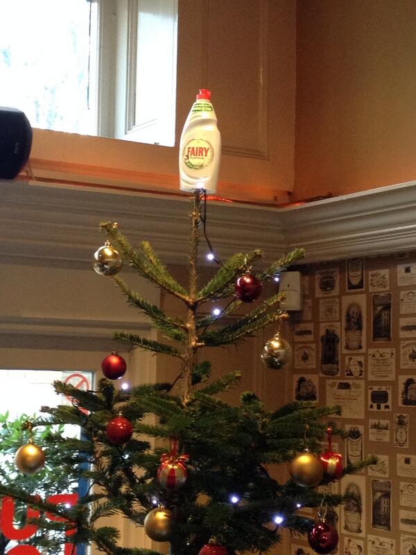 Vineyard_Bar's tweet photo. The Vineyards Christmas fairy has made its for the 2nd year. #fairy #tree http://t.co/p7zTl2FP24