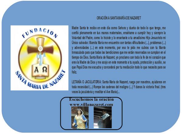 Oremos incesantemente por nuestro prójimo, peticiones y oraciones en villanazaret.wix.com/villanazaret