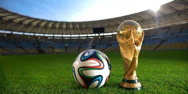 espn's tweet photo. The official ball for World Cup 2014 has been unveiled. Feast your eyes on the Brazuca -> http://t.co/MoxQODaLGW