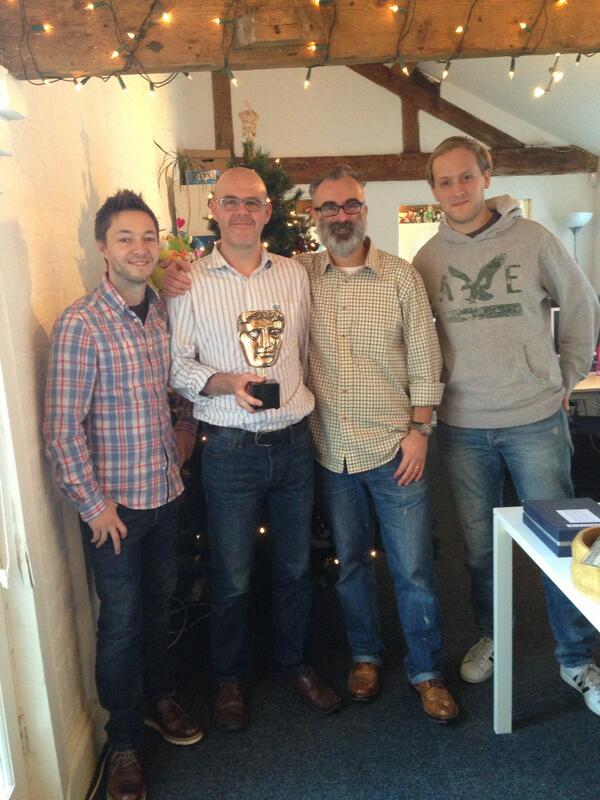 CharacterShopUK's tweet image. Carl from @ChildrensITV popped in today to show us the @BAFTA we helped them win with 'Share A Story' - Congrats!