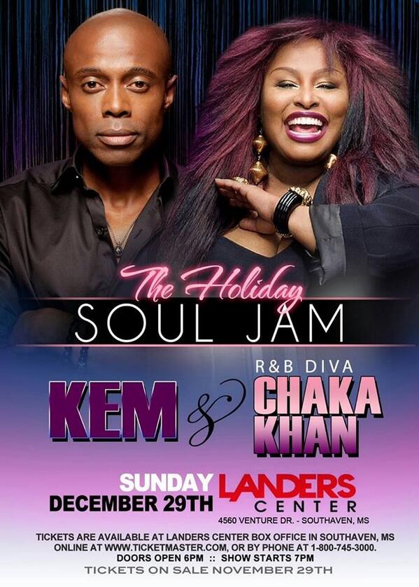 DavidMack_ENT's tweet photo. A concert you don't want to miss!! Chaka and Kem under one building. Hit me up for tickets! http://t.co/B8VfX75GNA
