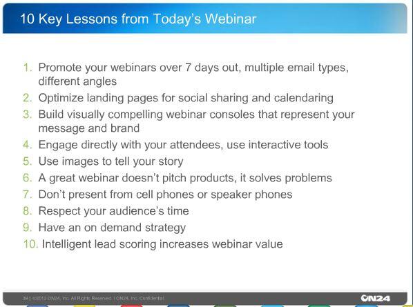 GregoryTSimpson's tweet image. Top Ten Lesson From Today&apos;s #Webinar on Webinars #DMNwebcast
