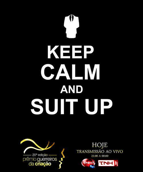 É hoje! Nos vemos mais tarde no Guerreiros da Criação! #SuitUP